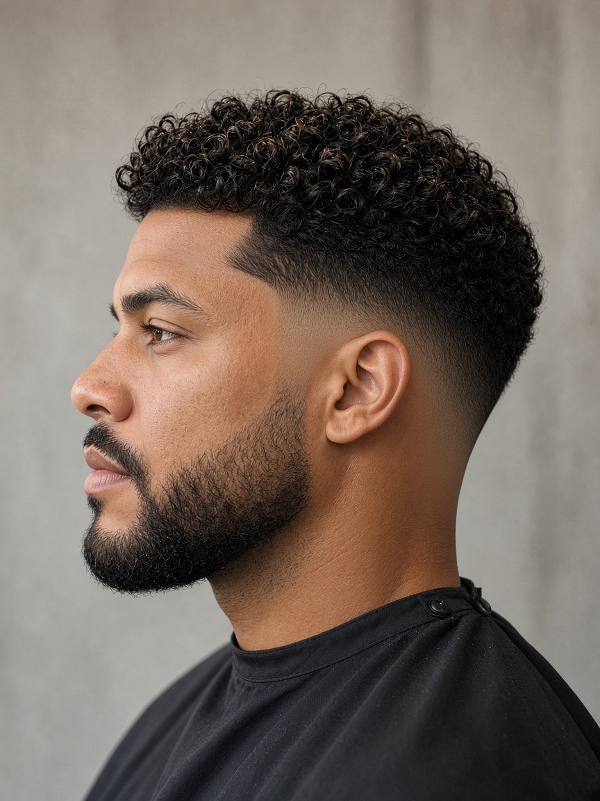 Curly Top mit Taper